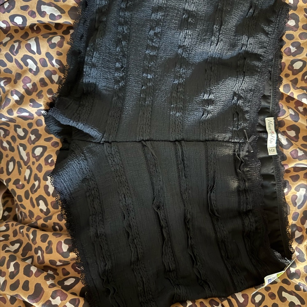 Ross Sportswear Black Textured Bike Shorts